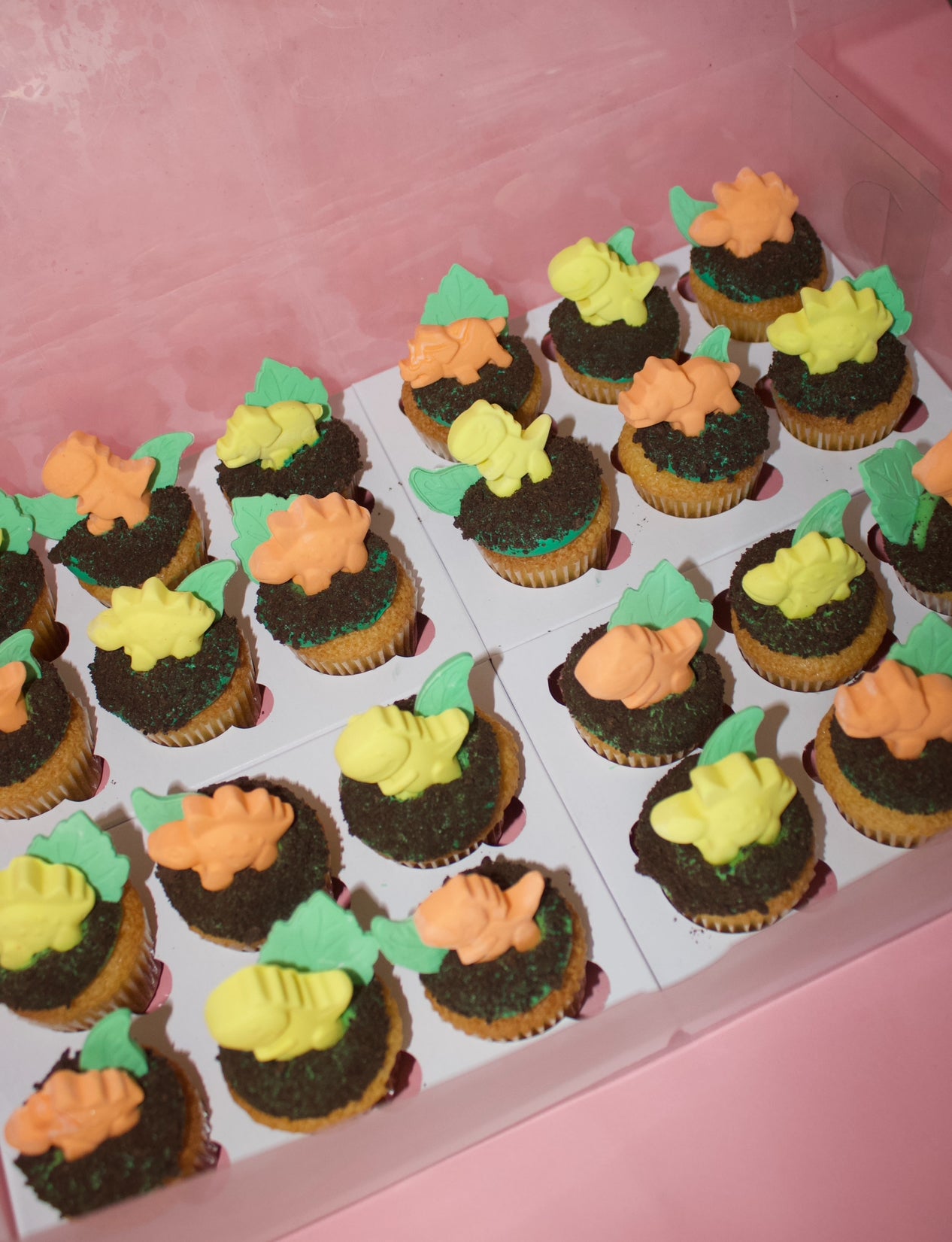 Mini Dino Cupcakes