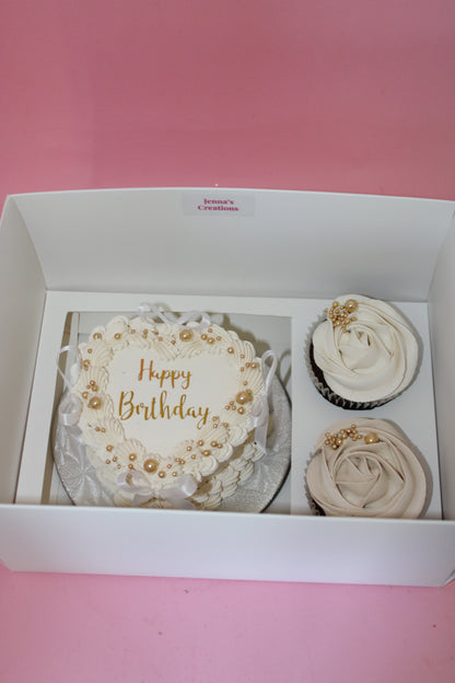 Custom Bento box with cupcakes