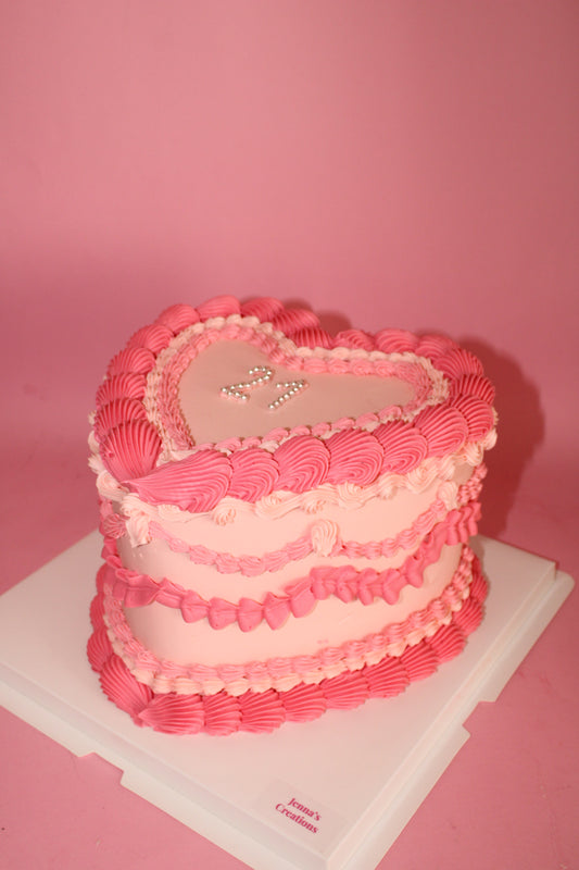 Vintage Heart Cake