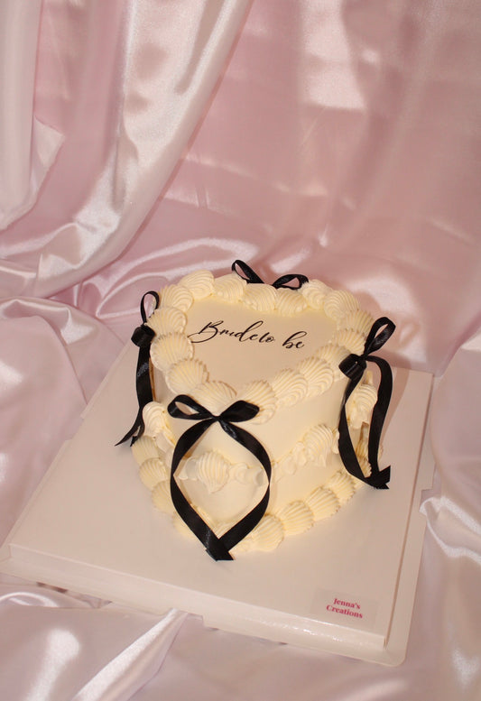 Custom Vintage Heart Cake