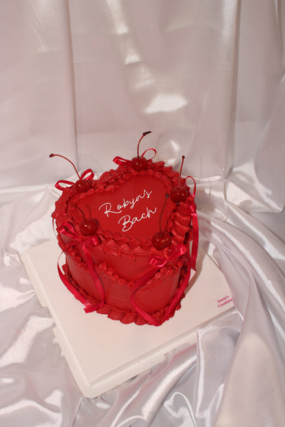 Custom Vintage Heart Cake