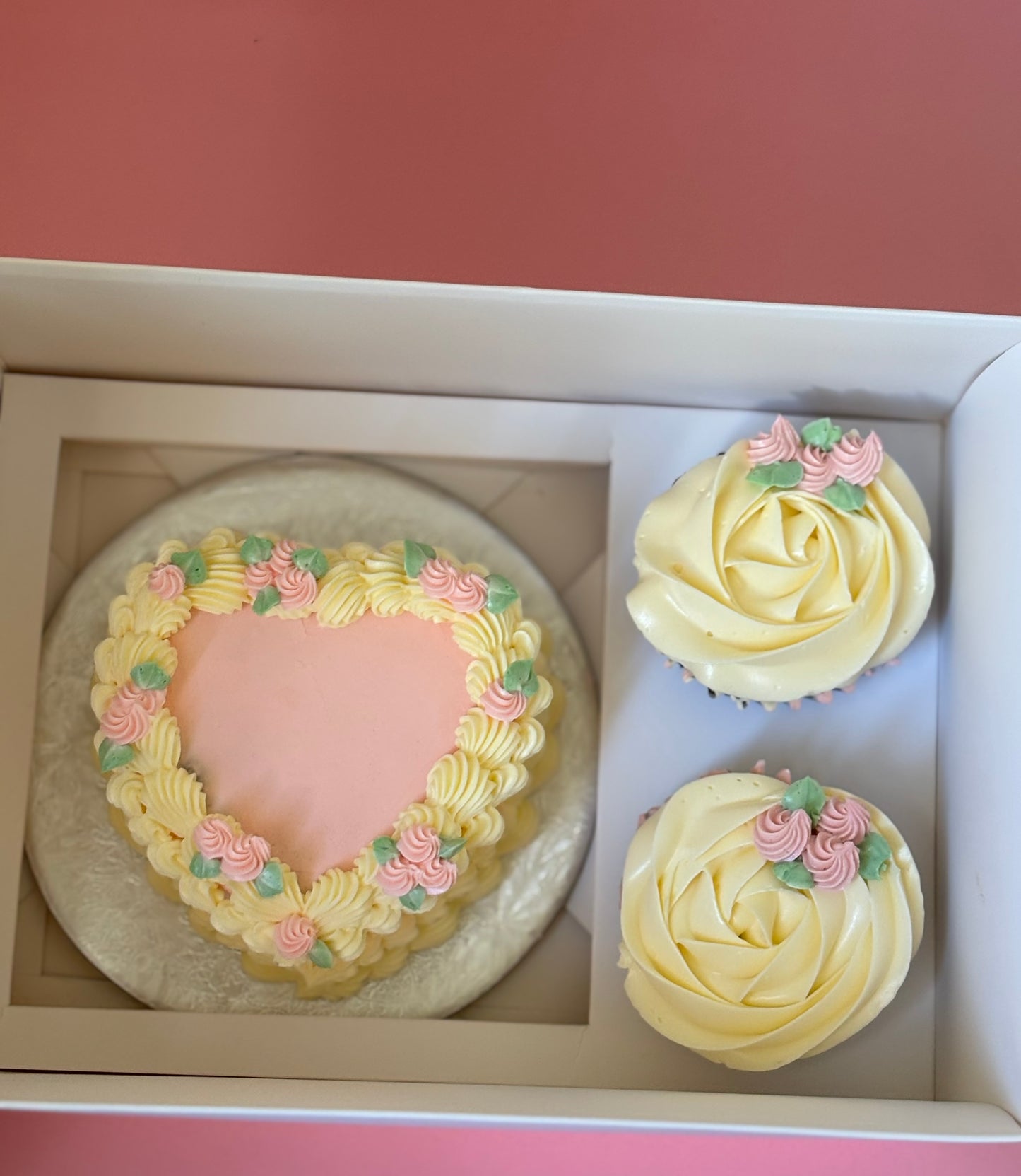 Mother's Day Bento Cake and Cupcakes