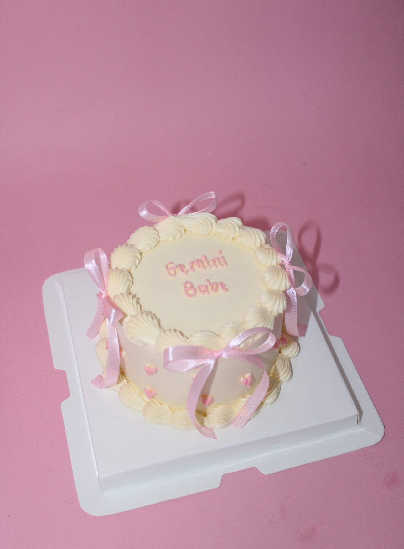 Bento Ribbon Heart Cake