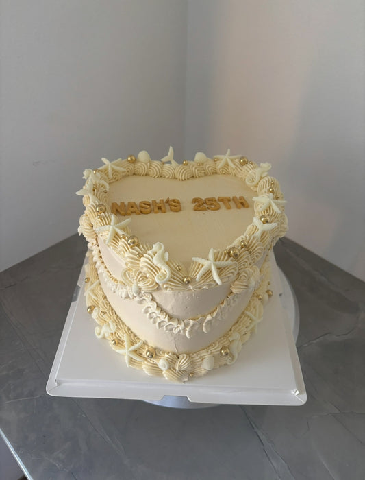 Beach Themed Vintage Cake
