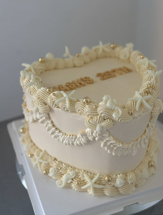 Beach Themed Vintage Cake