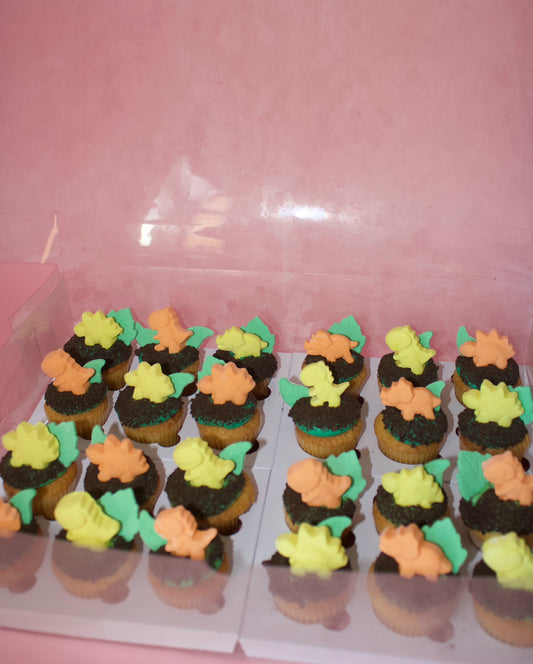 Mini Dino Cupcakes
