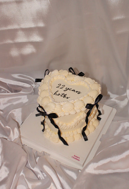 Custom Vintage Heart Cake
