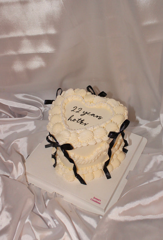 Custom Vintage Heart Cake