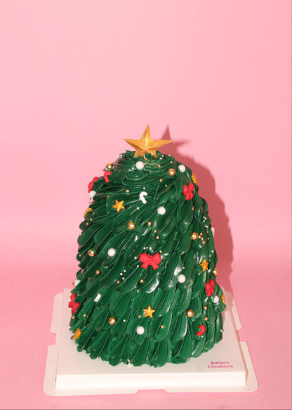 Lush Christmas Tree Cake