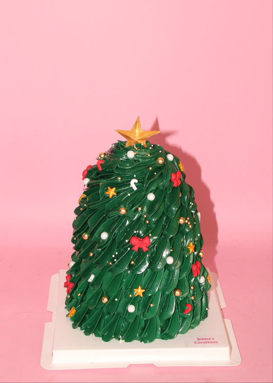 Lush Christmas Tree Cake