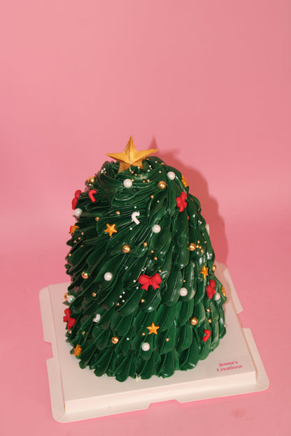 Lush Christmas Tree Cake